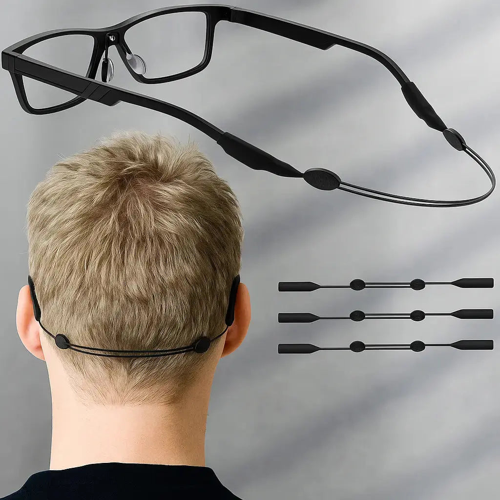Soft Silicone Eyeglass Strap - Comfortable & Grip Fit - Halri