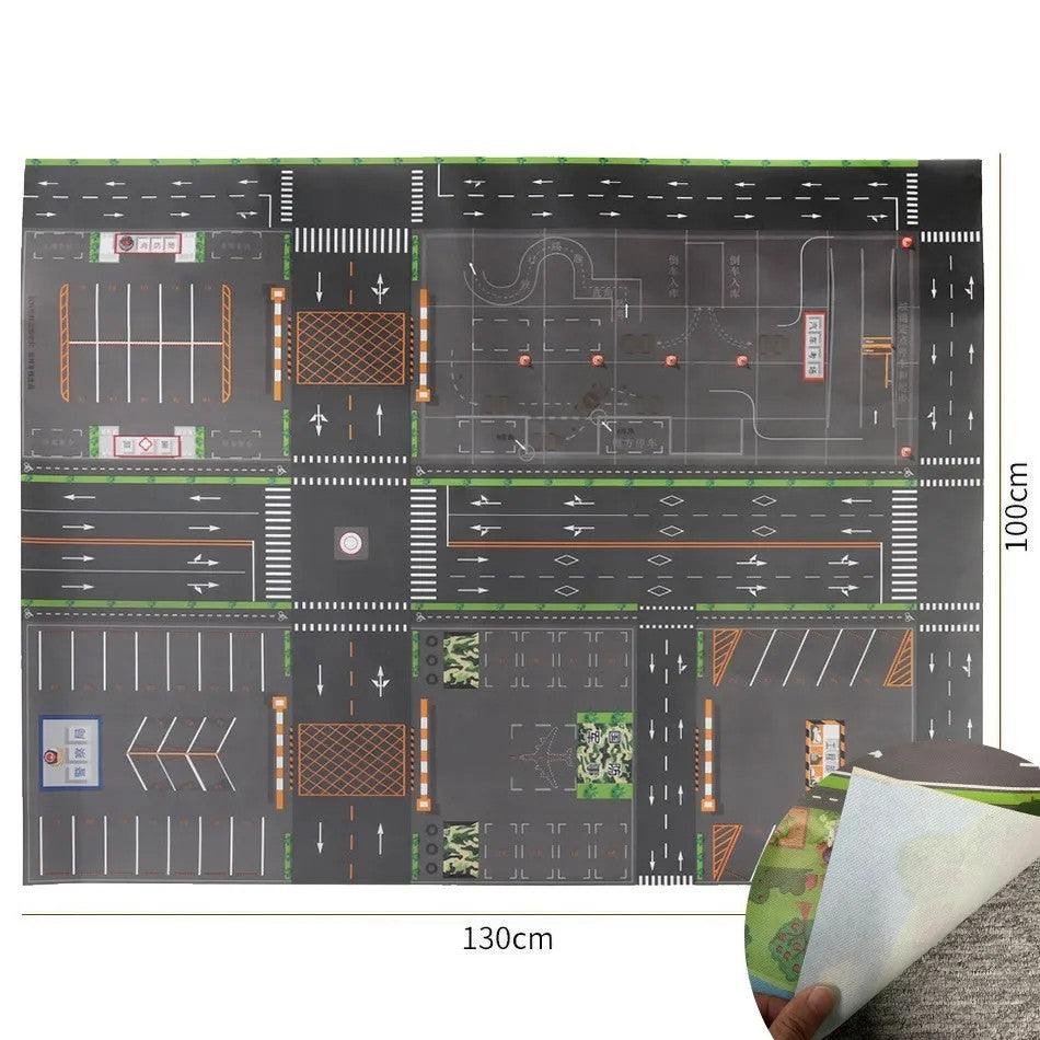 Vibrant Roadway Playmat โ Endless Adventures for Kids with Educational & Imaginative Play, Safe for Ages 3+