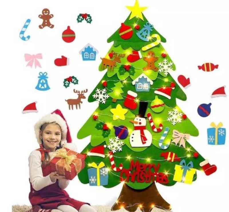 Colorful DIY Felt Christmas Tree Ornament Kit - Halri