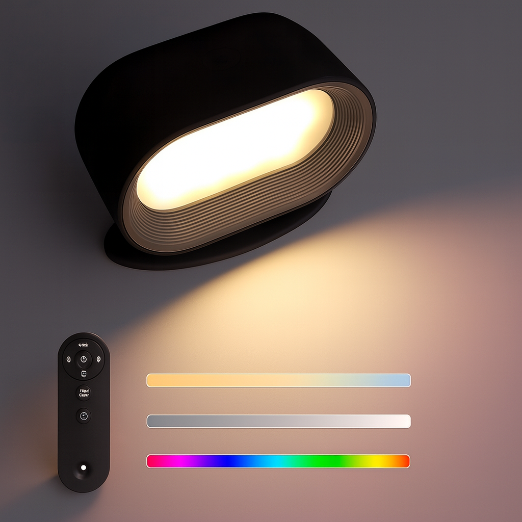 Wireless Adjustable Wall Light with Remote Control โ Sleek Minimalist Wall Lamp for Customizable Ambiance 2