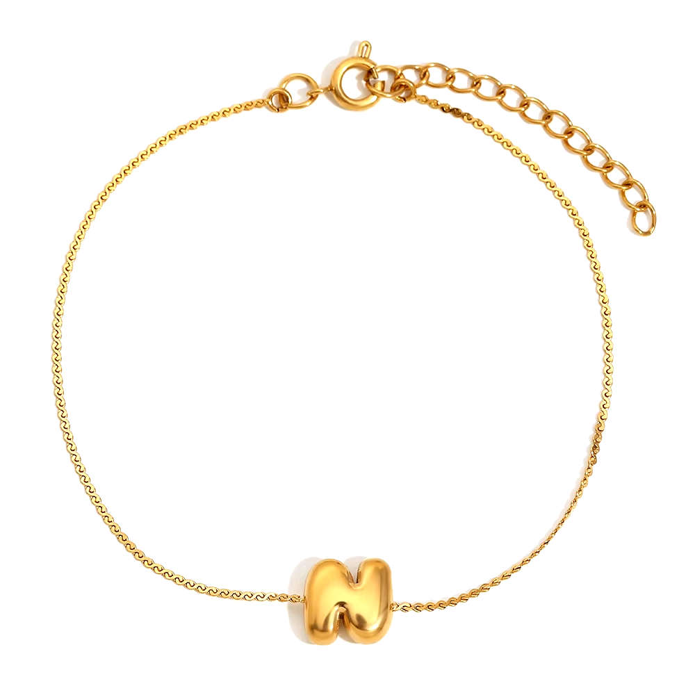 Tiny Alphabet Letter Charm Bracelet