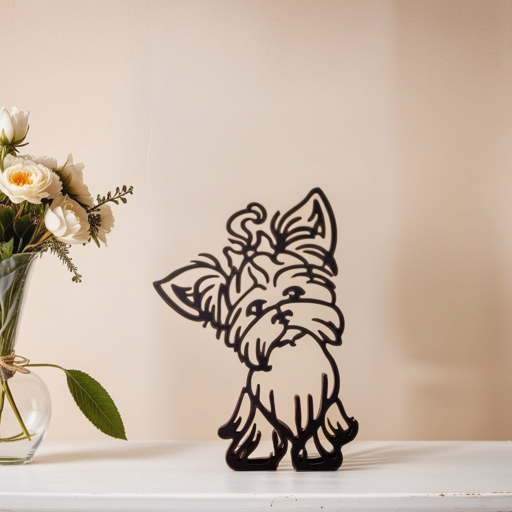 Unique Dog Figurine Modern Art Decor Statue
