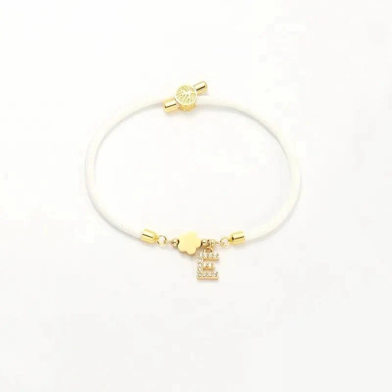 Personalized Initial Letter Adjustable Charm Bracelet