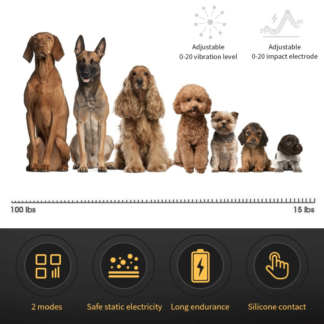 Effective Anti Bark Dog Collar with Sound Vibration Control