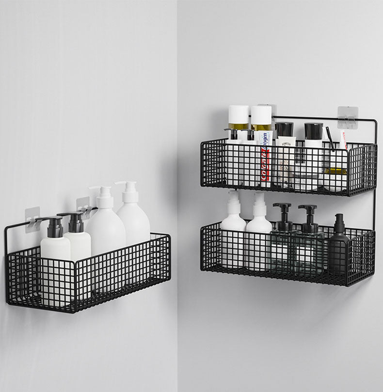 Wall-Mounted Bathroom Shelves โ No Drilling, Elegant Floating Shower Shelf for Space-Saving Storage and Organization-3