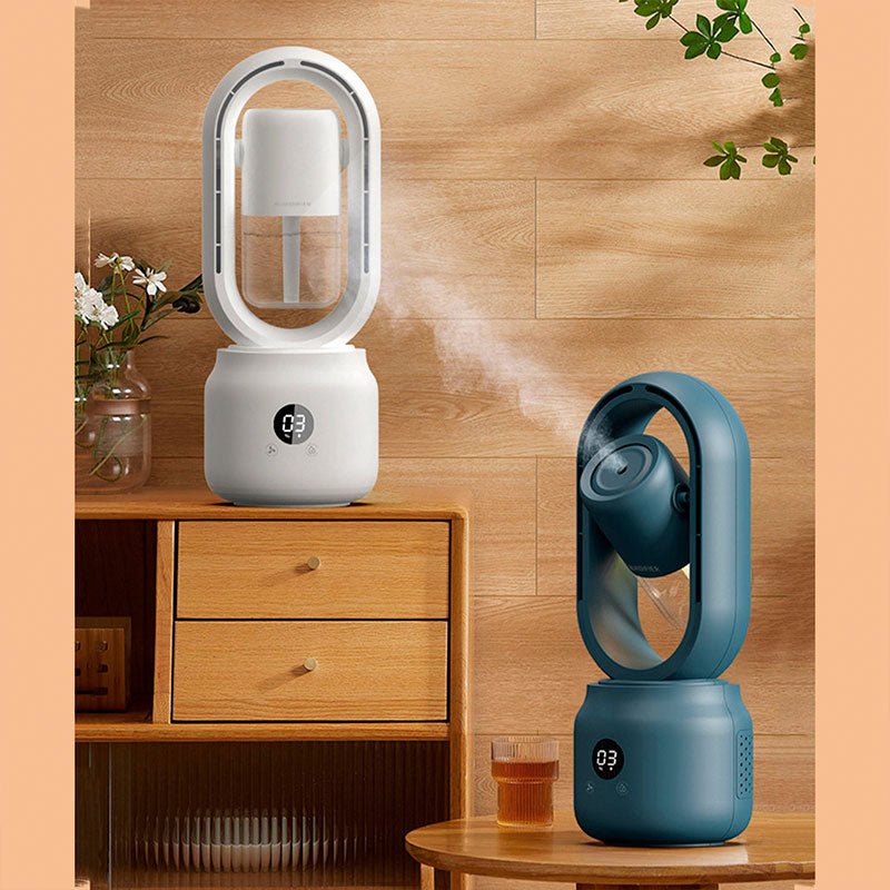 Quiet Slim Fan with Humidifier and Nightlight