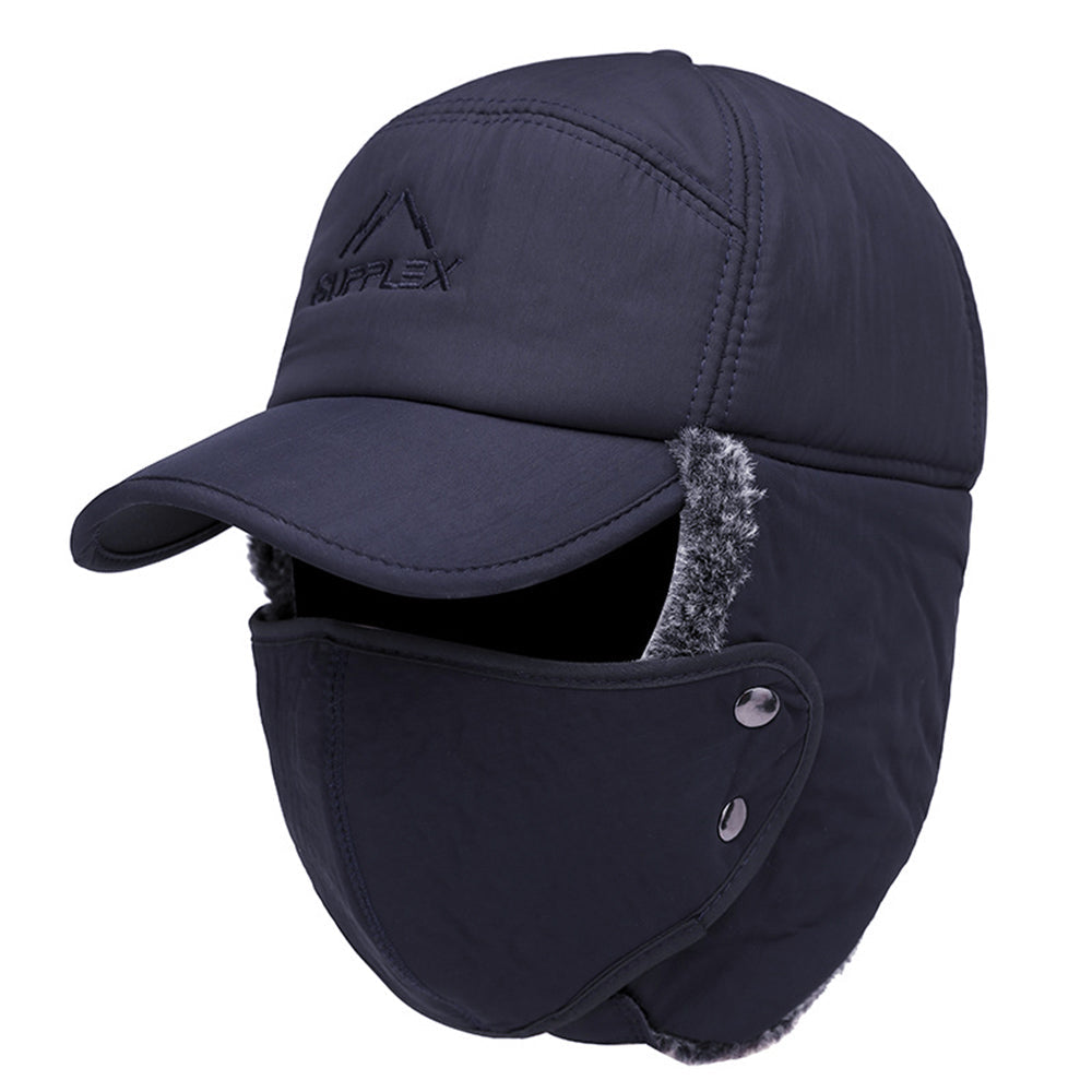Warm Mens Snow Beanie Hat With Earflaps