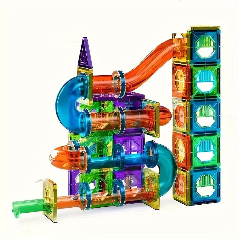 Fun Magnetic Blocks Toy Set - 69 Piece Building Kit - Halri