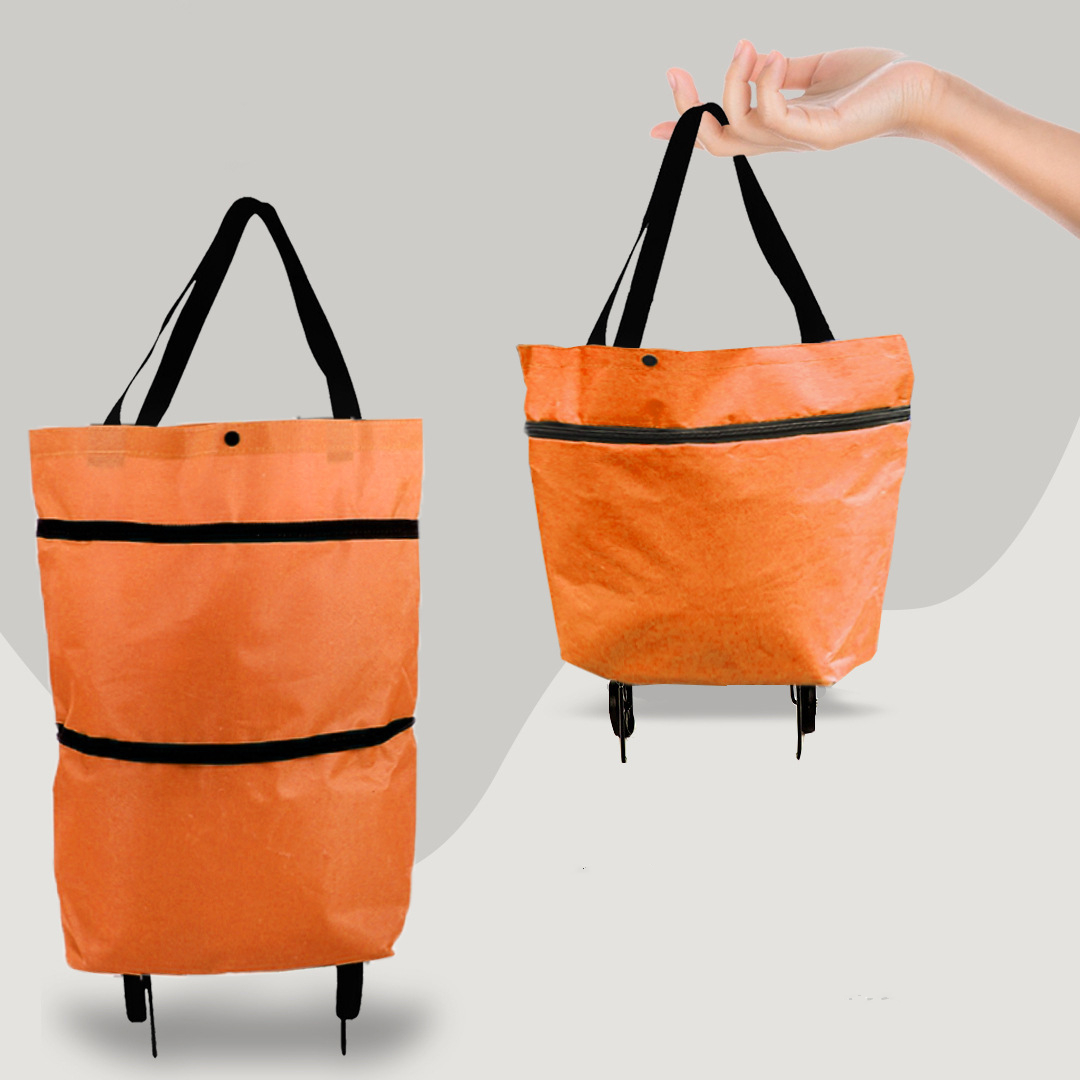 Versatile 2-in-1 Folding Cart Bag with Wheels