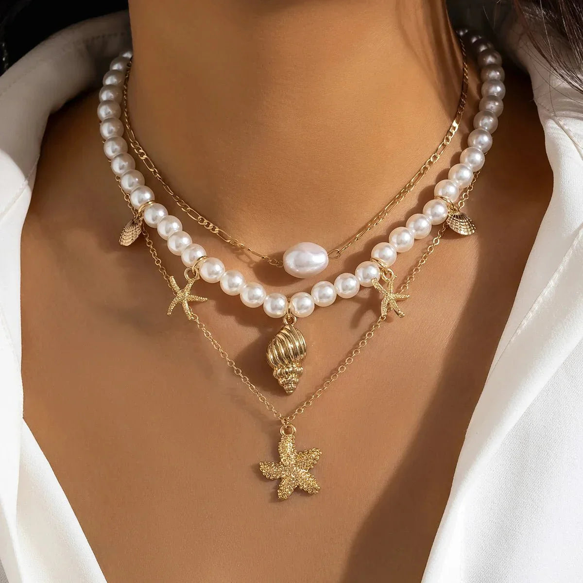 Delicate Coastal Seashell Layered Necklace - Halri