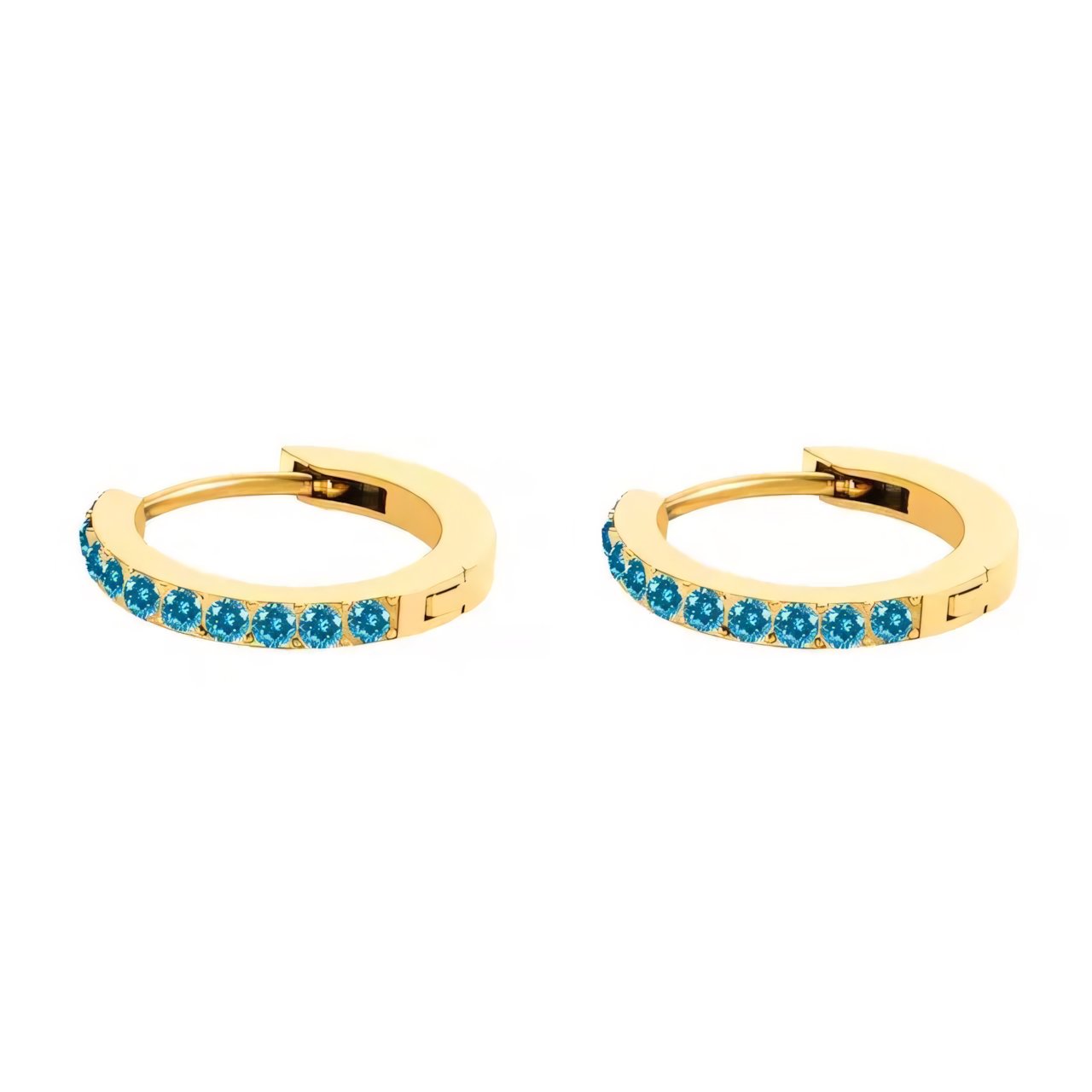 Delicate Gemstone Hug Earrings