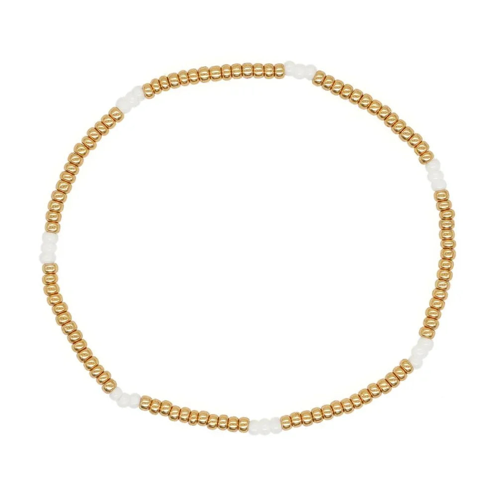 Elegant Gold Pearl Beaded Women's Bracelet