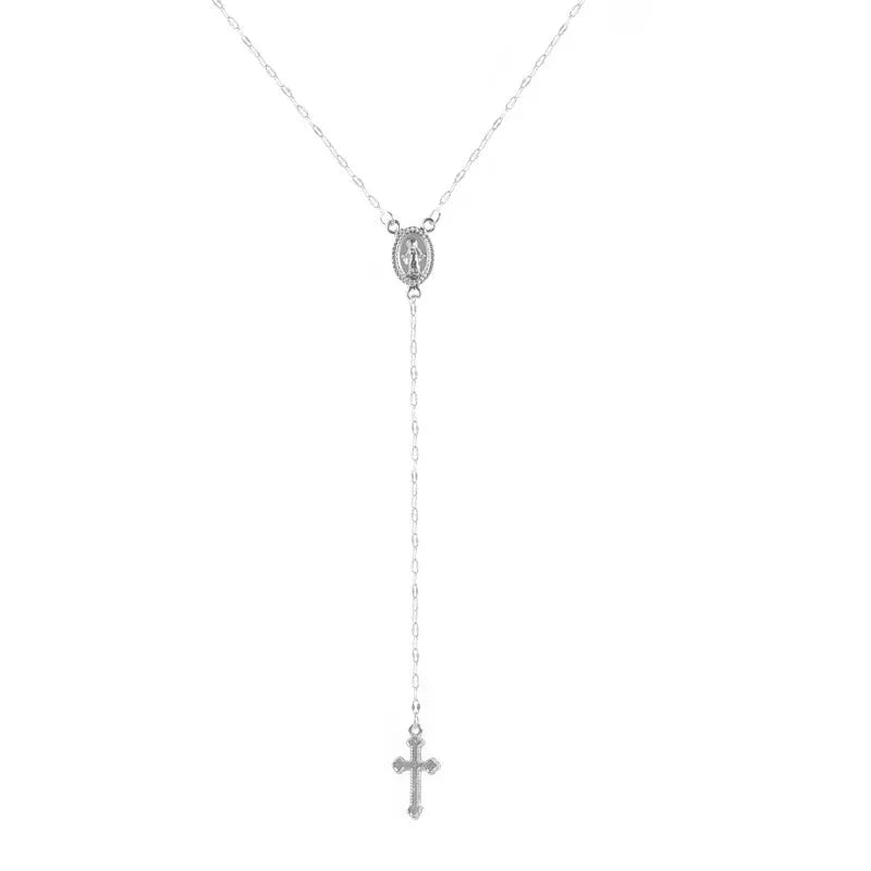 Delicate Chain Cross Pendant Necklace