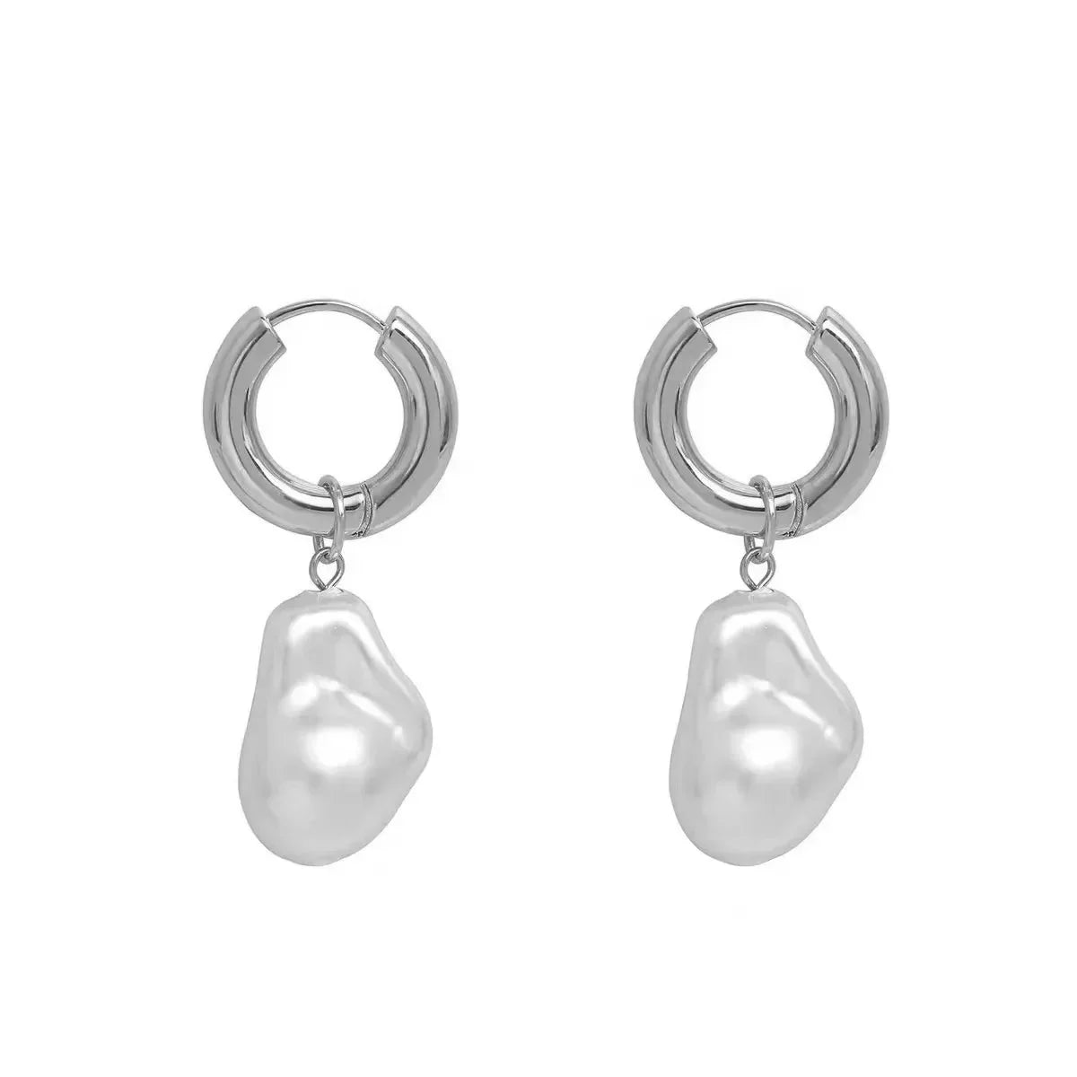 Delicate White Pearl Drop Earrings
