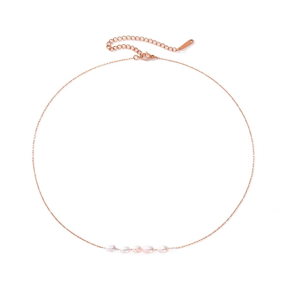 Delicate Beaded Chain Choker Necklace