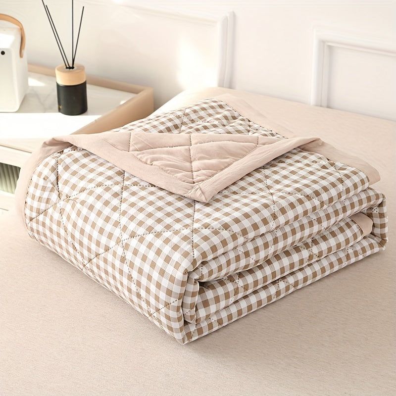 Halri | Classic Lightweight Plaid Throw Blanket for Summer Nights
