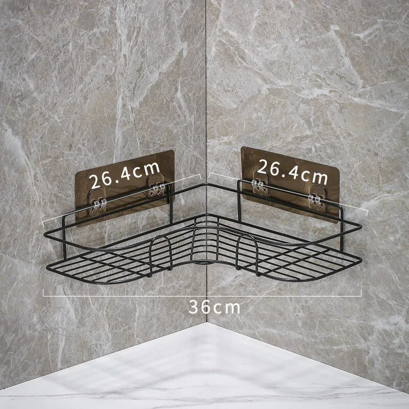 Compact Bathroom Corner Shelf Storage Organizer