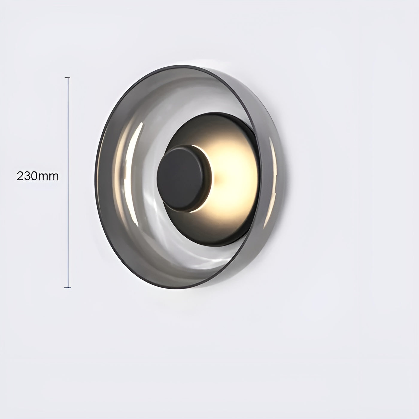Elegant Glass and Gold LED Wall Light