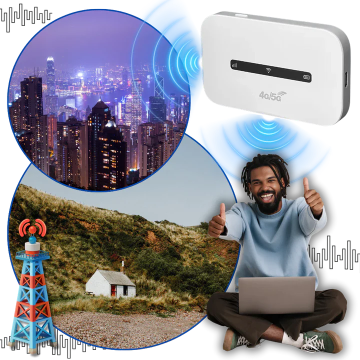 Compact Mobile Wi-Fi Hotspot with Long Lasting Battery
