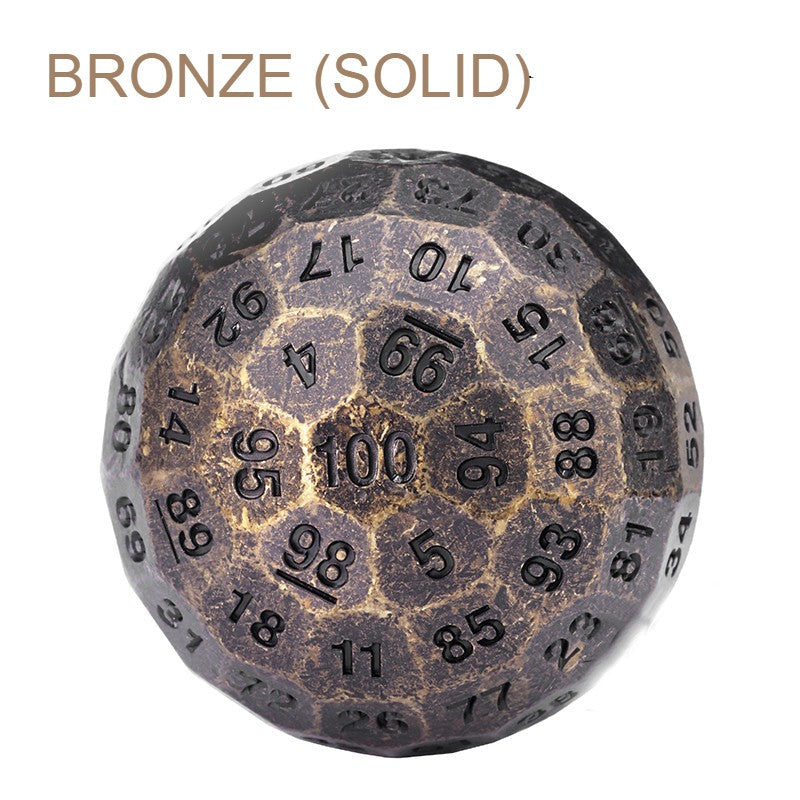 Unique 100 Side Metal Dice for Party Games