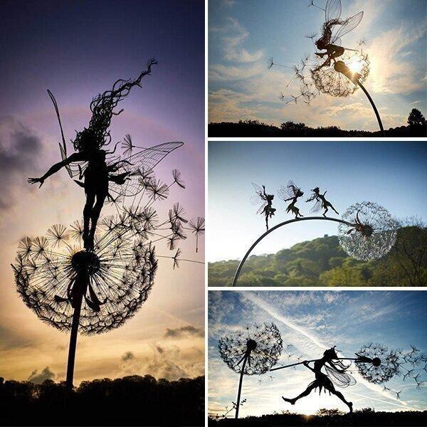 Whimsical Garden Statue Cute Dancing Figures Decor