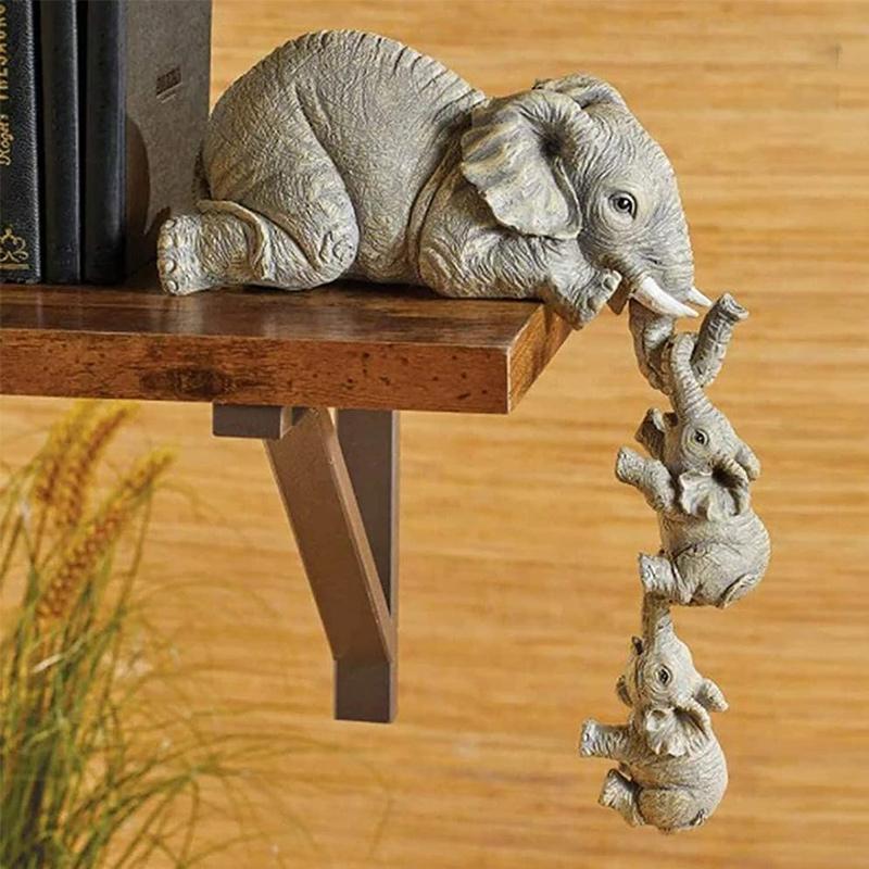 Colorful 3 Piece Elephant Decor Figurine - Halri