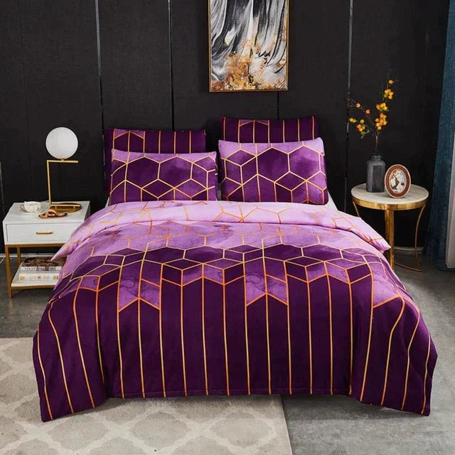 Stylish Geometric Comforter Cover - Soft and Cooling