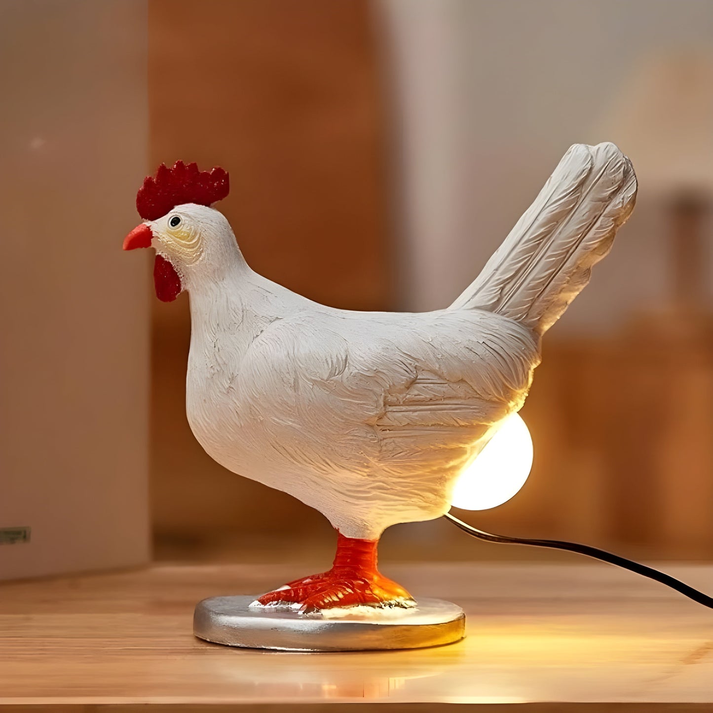 Cute Chicken Table Lamp with Soft LED Glow - Halri