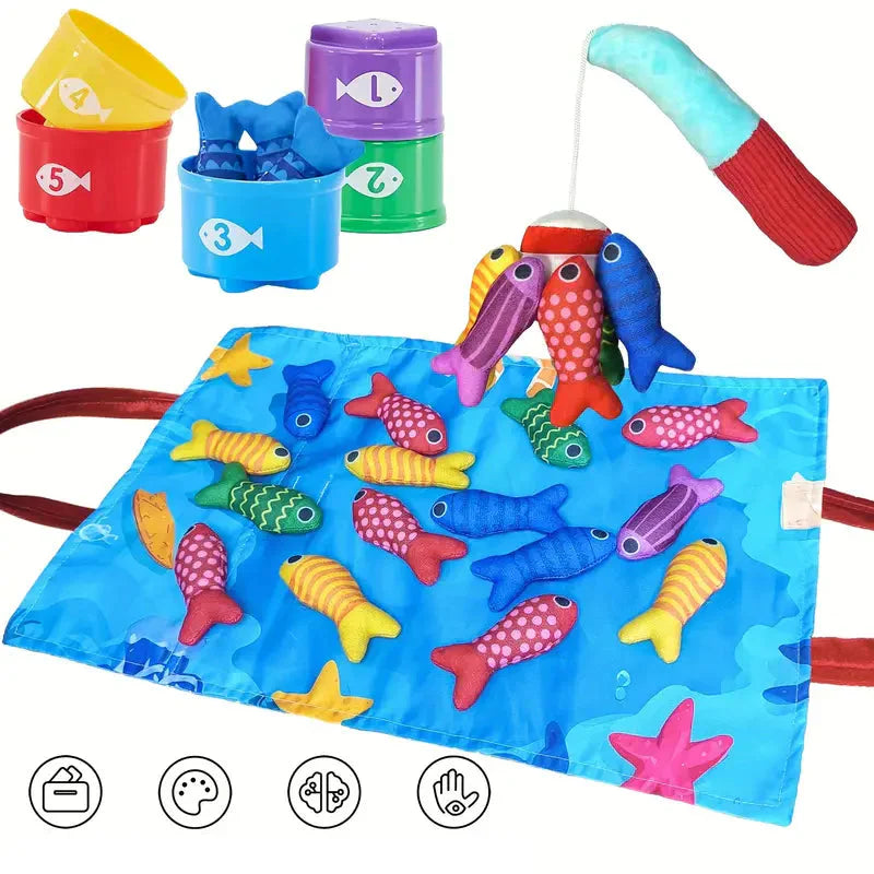 Colorful Educational Fish Toy Set - Halri