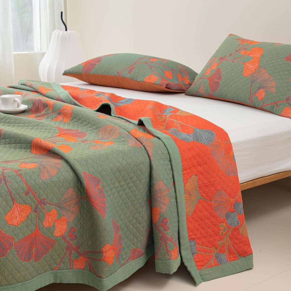Soft Floral Reversible Cotton Bedding Set - Halri