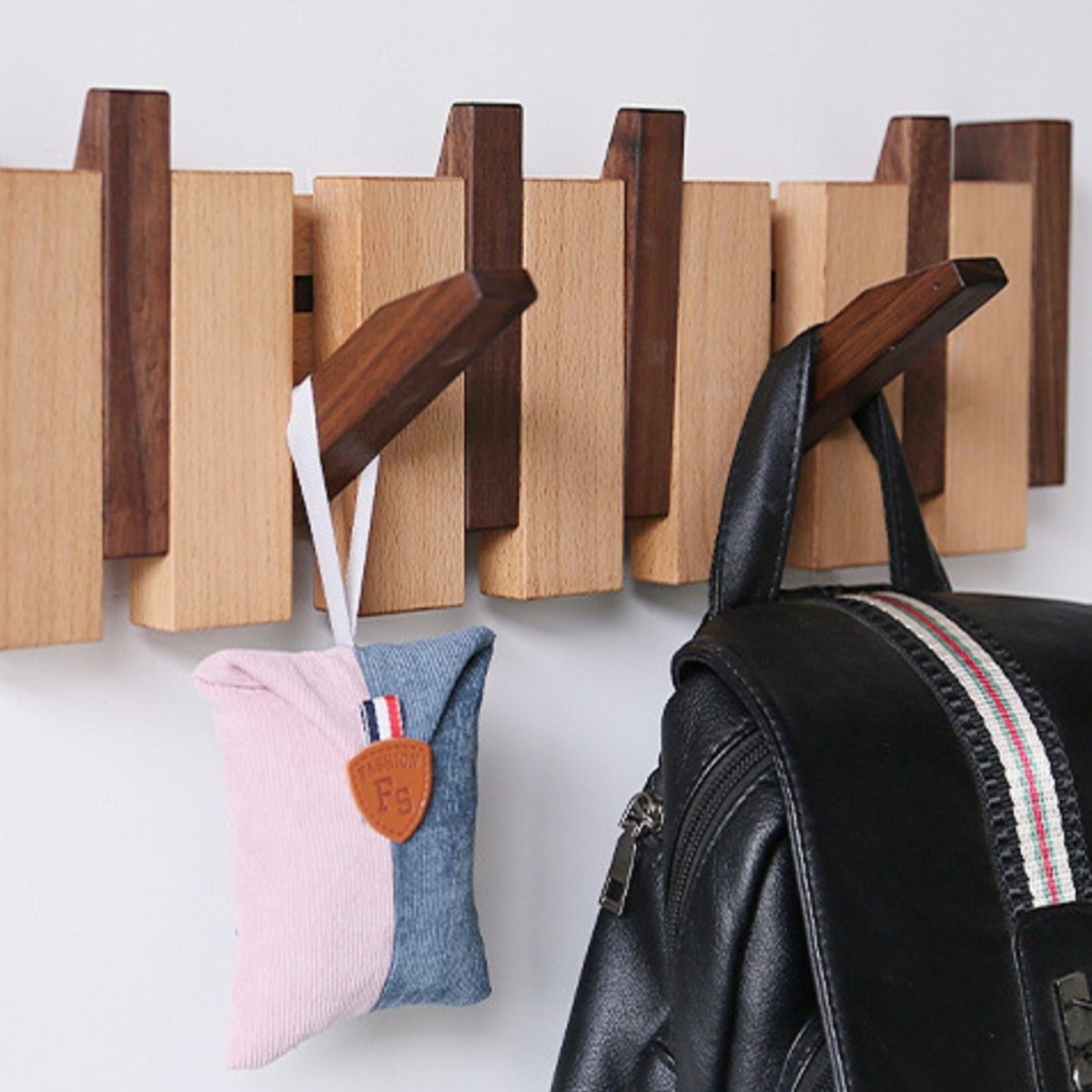 Premium Wooden Coat Rack with Piano Design