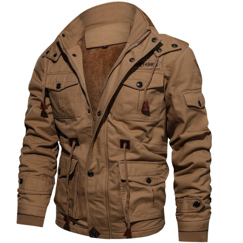 Warm Fleece Hooded Mens Jacket