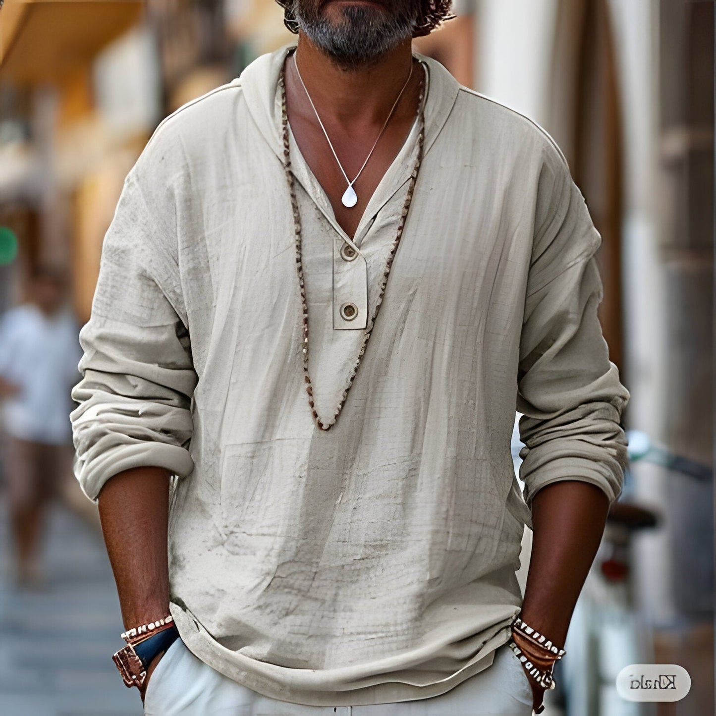 Classic Breathable Popover Shirt for Men