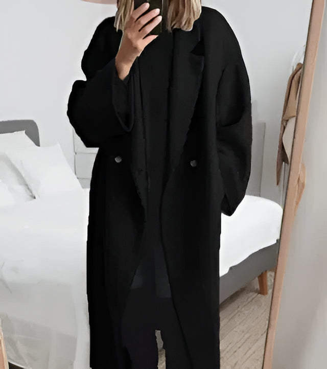 Luxurious Women's Long Cashmere Trench Coat