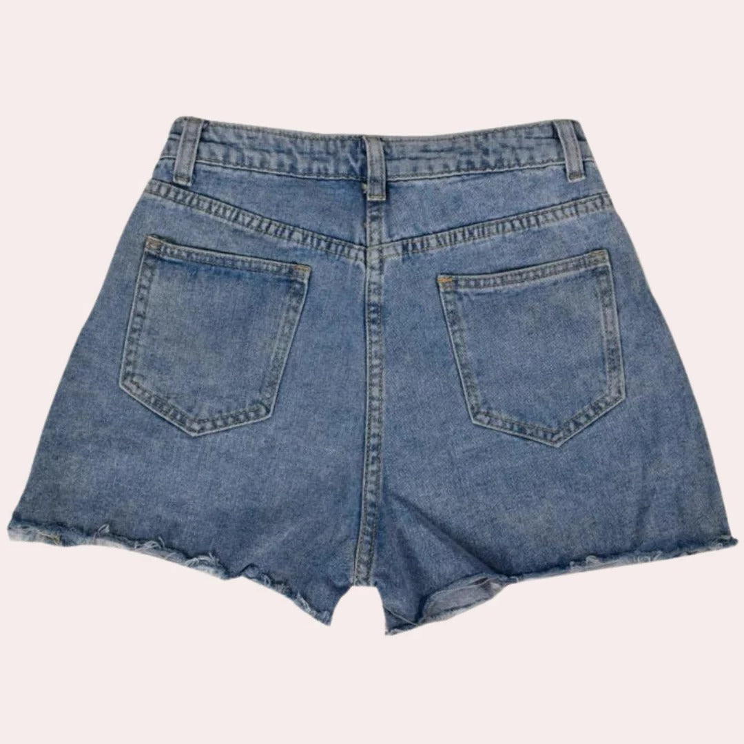 Fashionable Blue Jeans Shorts for Ladies