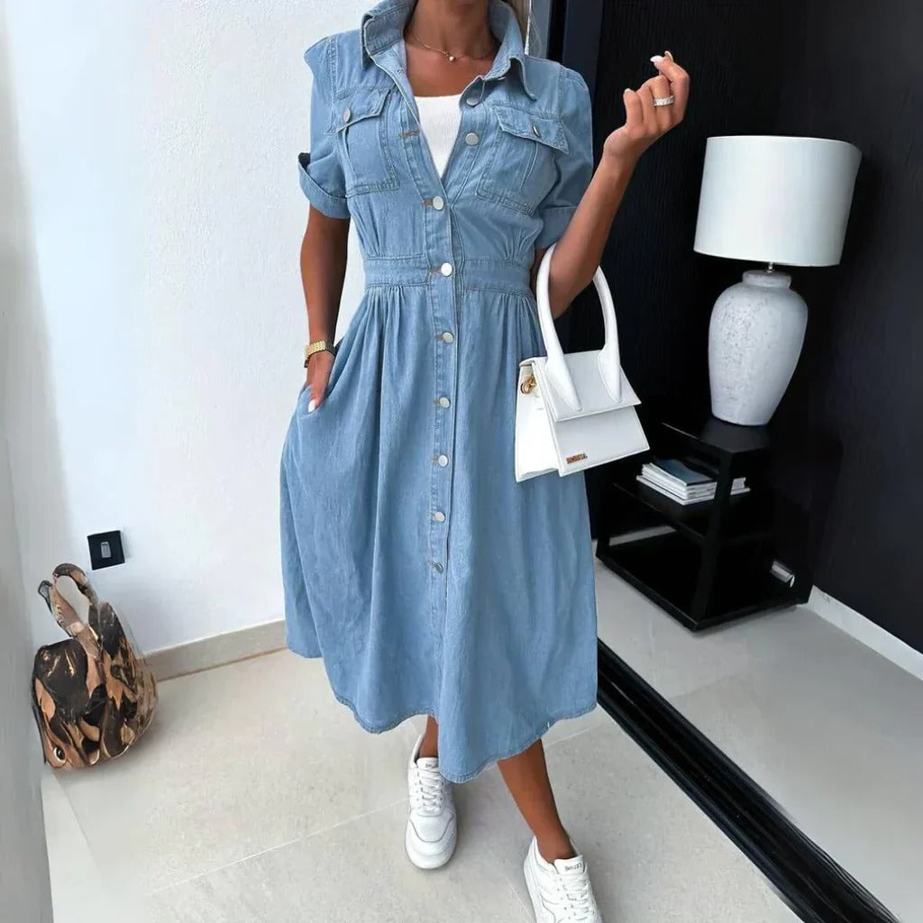 Fashionable Blue Jeans Dress