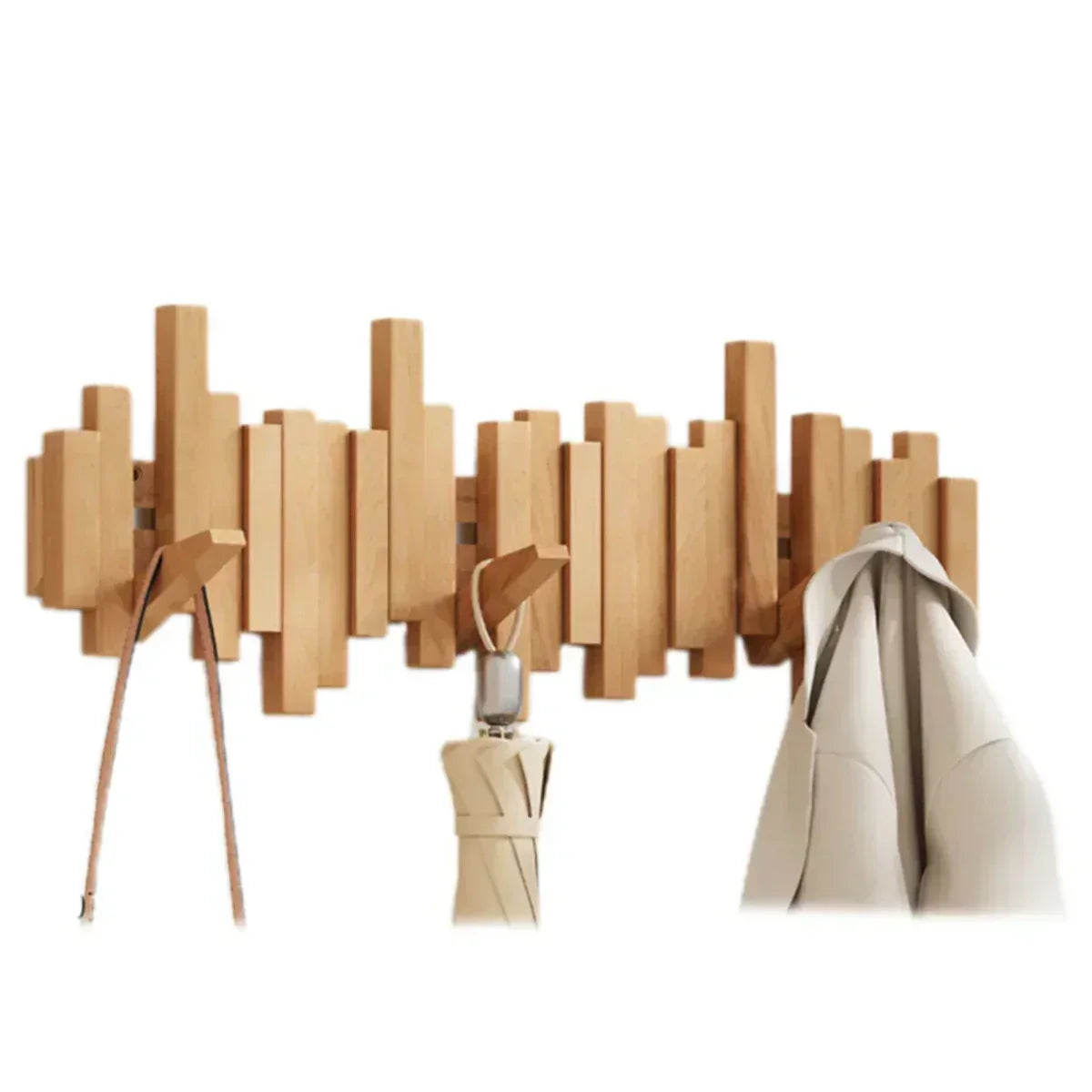 Stylish Wood Wall Panel for Entryway Organization