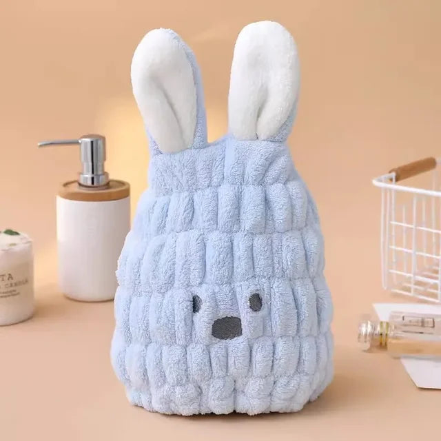 Fast & Soft Bunny Ear Microfiber Hair Drying Cap