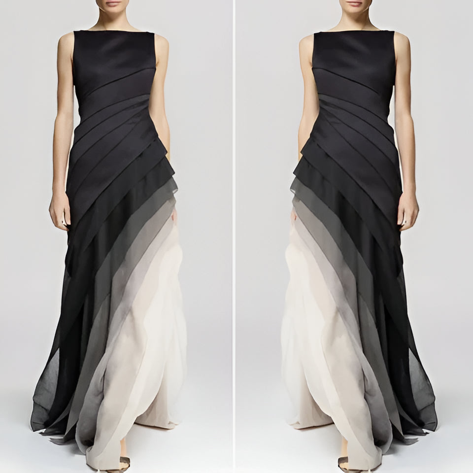 Beautiful Gradient Ruffle Dress