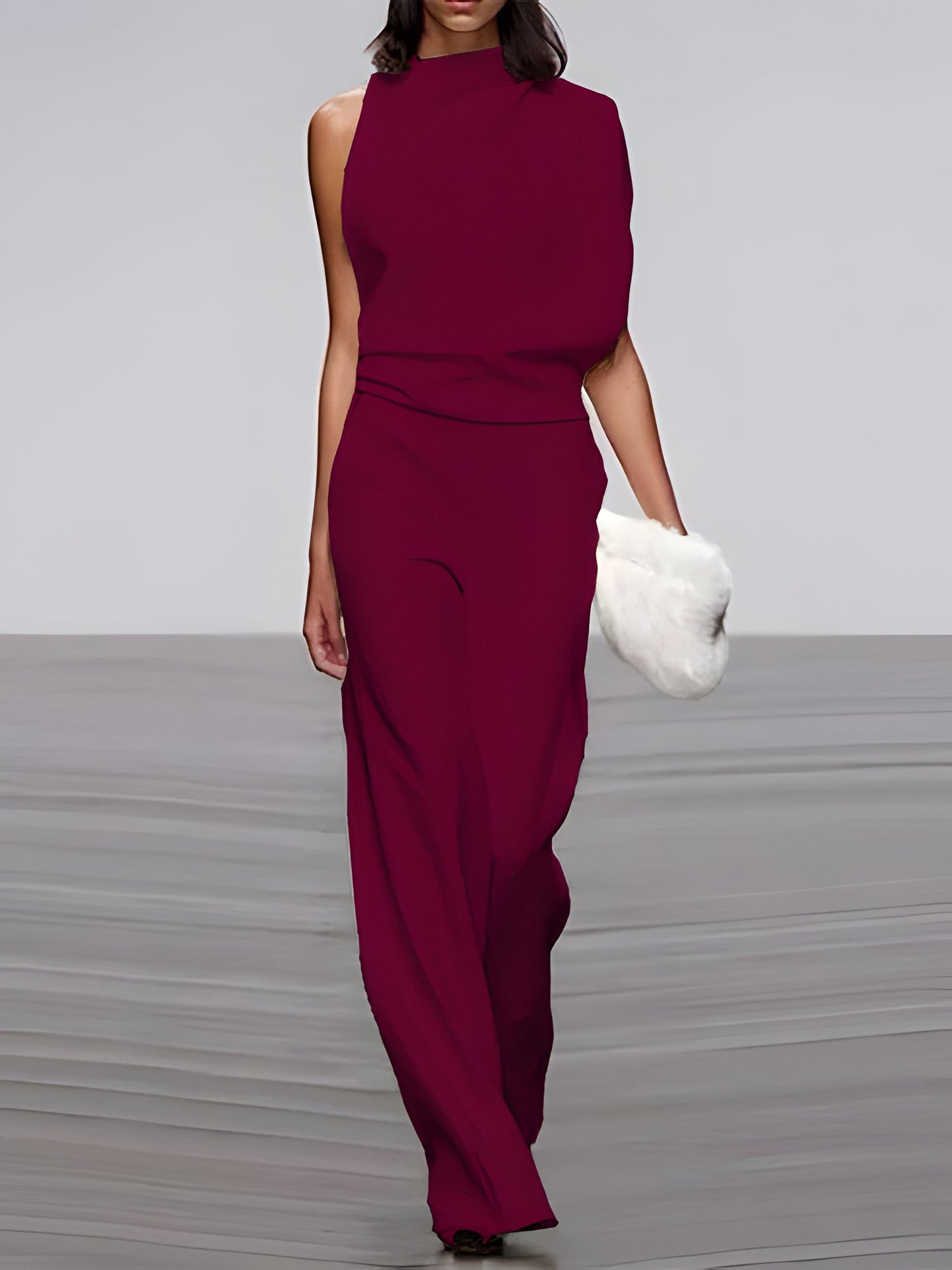 Women's Sleeveless Wide Leg Jumpsuit