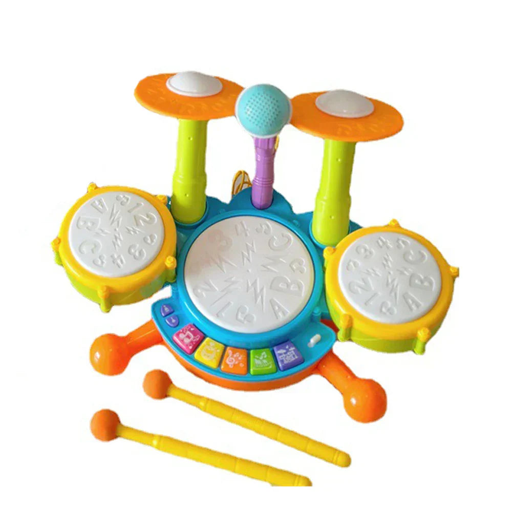 Fun Kids Drum Set with Lights and Music
