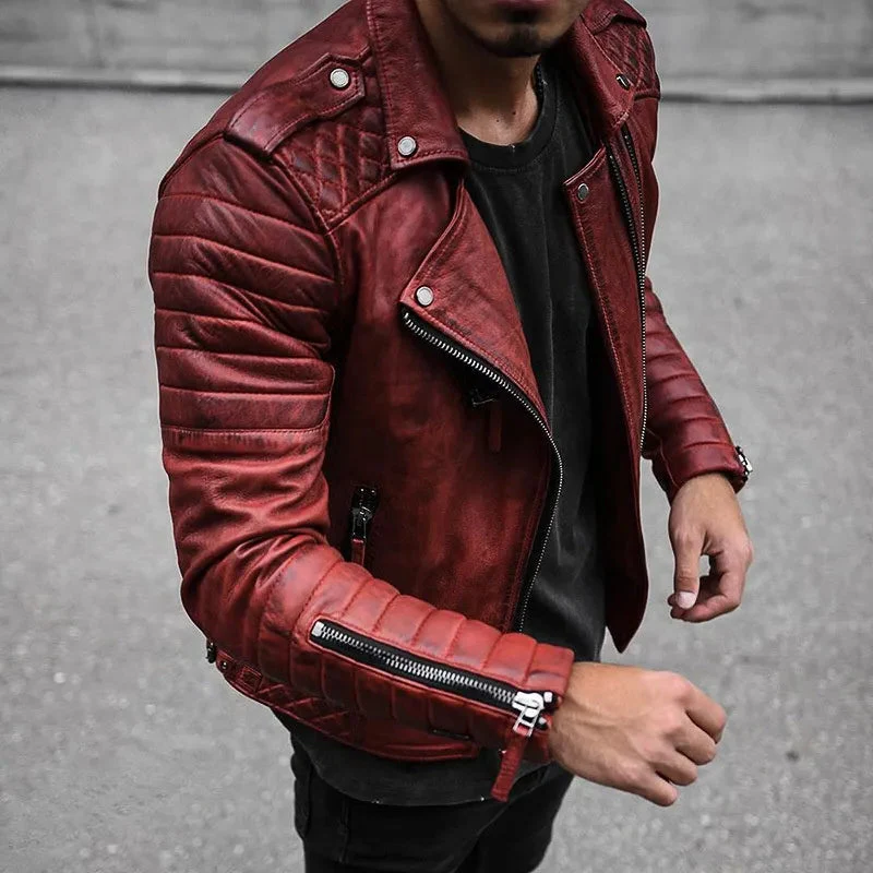 Premium Genuine Leather Men's Biker Jacket