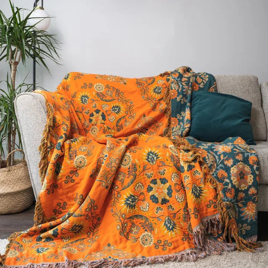 Plush Double Sided Throw Blanket for Home and Travel