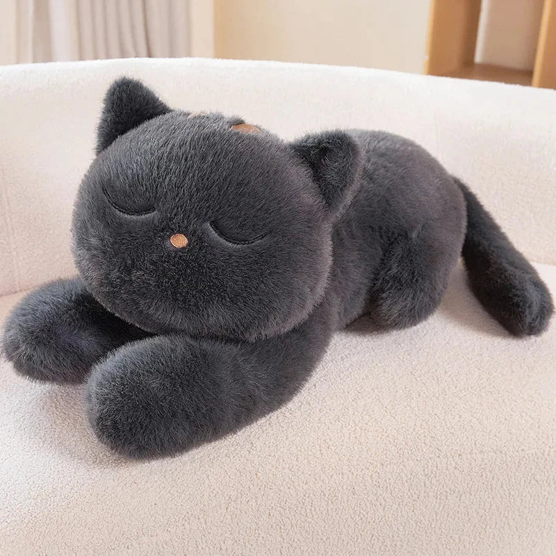 Big Soft Grey Kitten Plush Toy