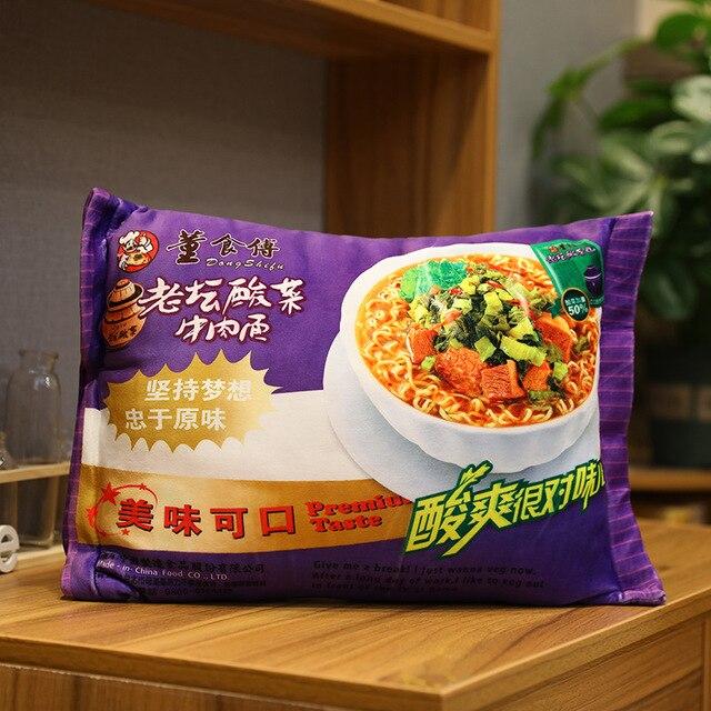 Soft Instant Noodle Shaped Pillow