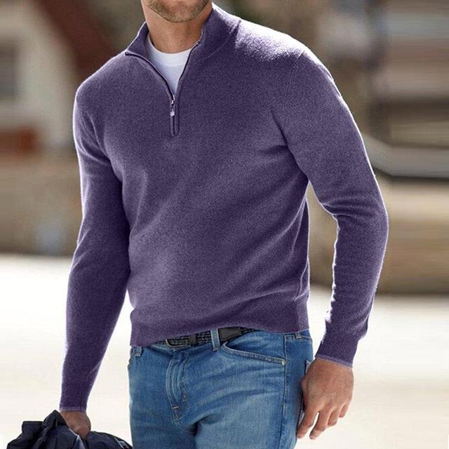 Premium Mens Merino Wool V Neck Sweater