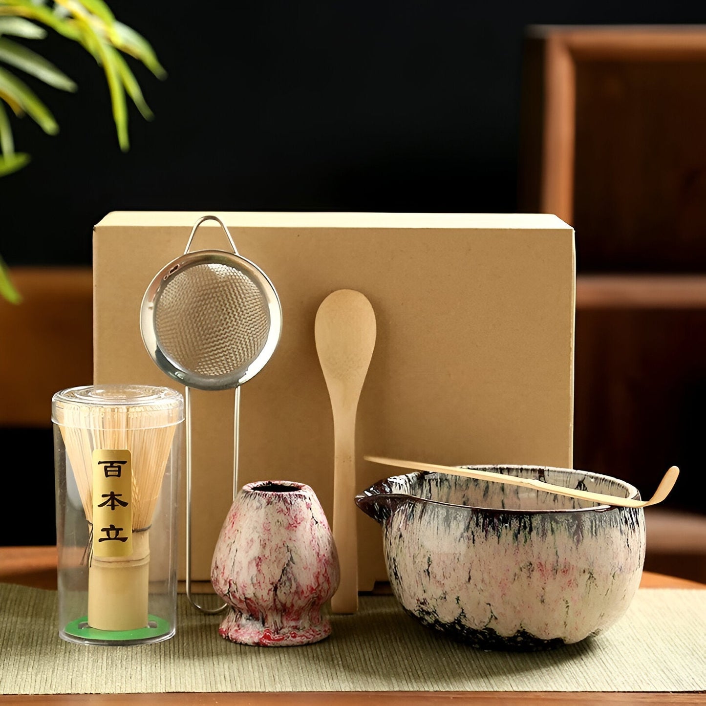 Japanese Matcha Tea Set - 6 Piece Ceramic Kit