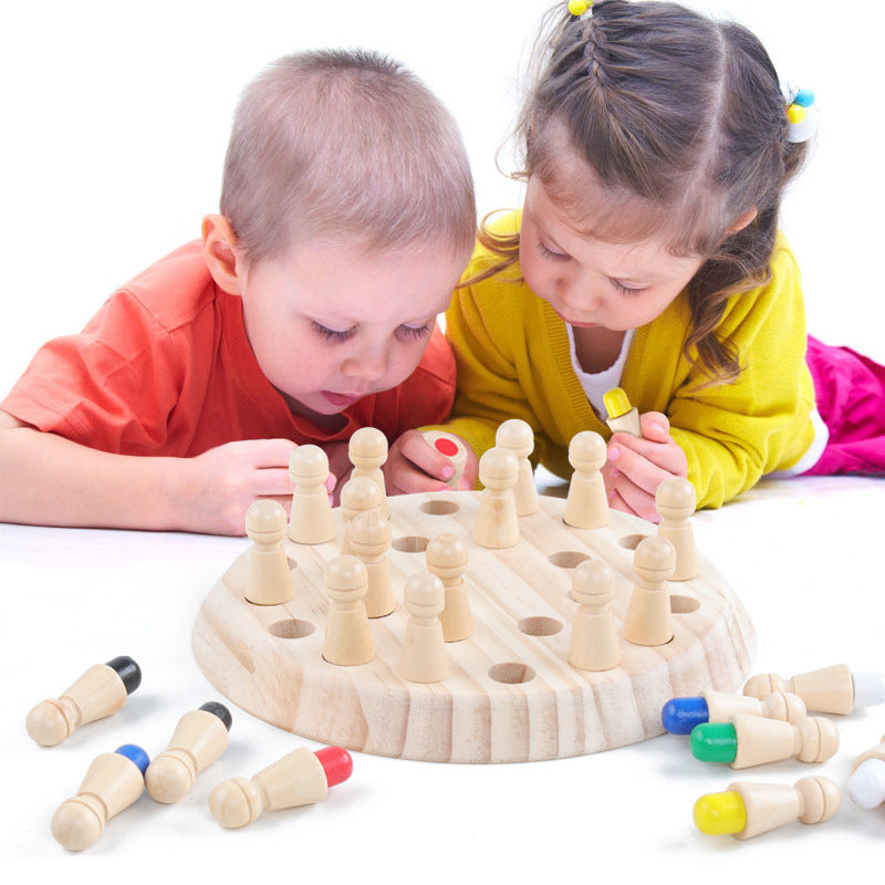 Classic Wood Brain Teaser Chess Set - Halri