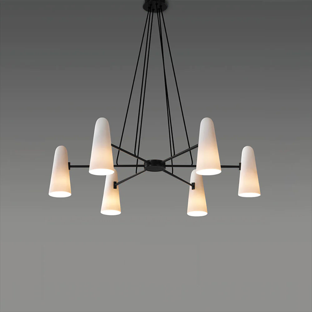 Elegant LED Pendant Light with Clear Glass Drops
