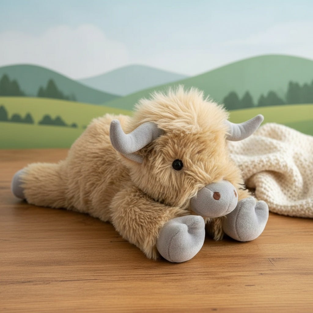 Plush Farm Cow Soft Toy